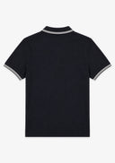 Polo noir logo liseré