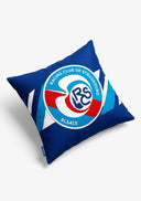 Coussin bleu logo
