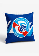 Coussin bleu logo